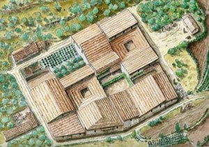 Restitució d'una illa de cases del vicus. Arxiu Camp de les Lloses.
